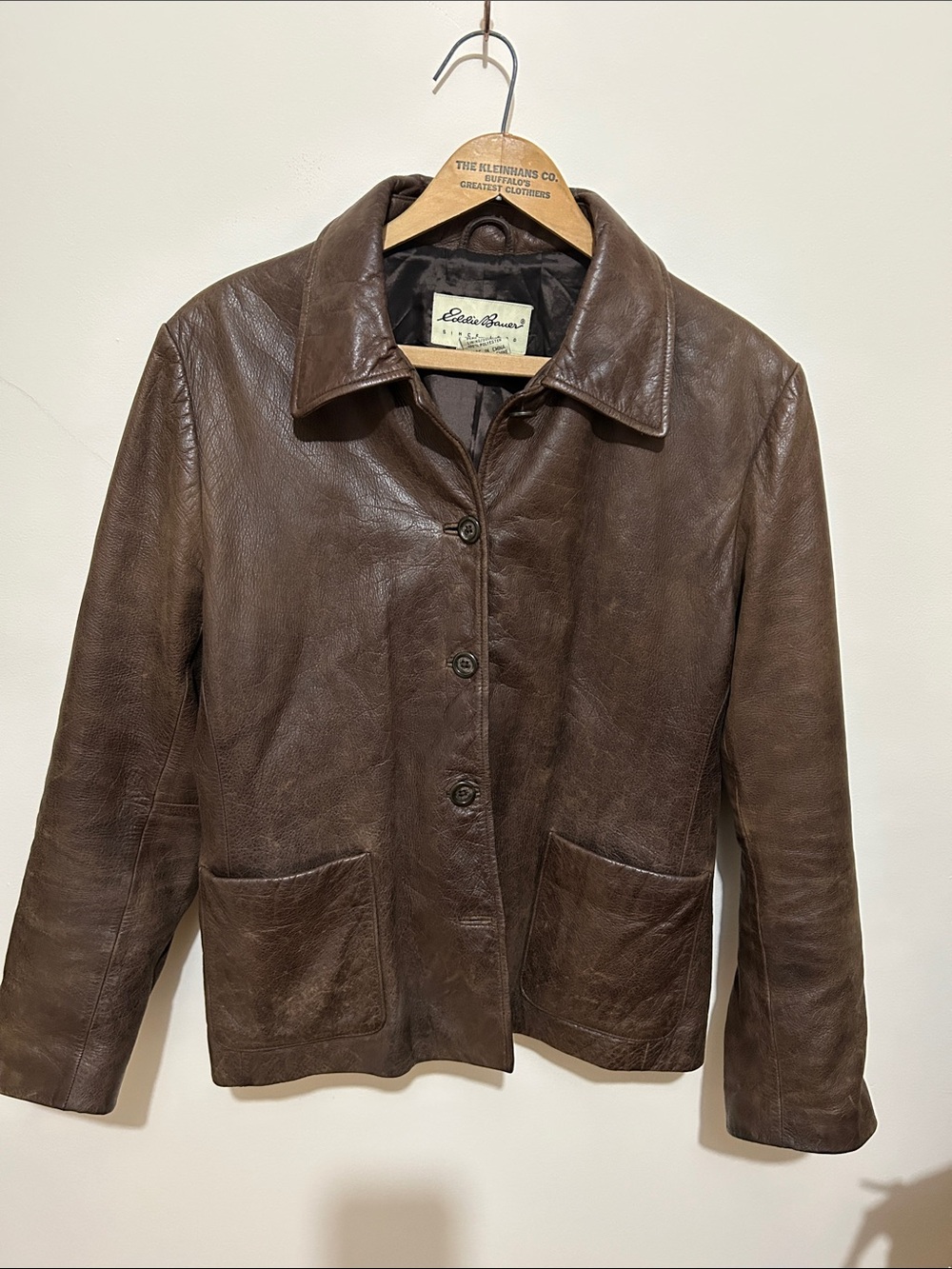 Vintage Eddie Bauer Brown genuine Leather jacket
